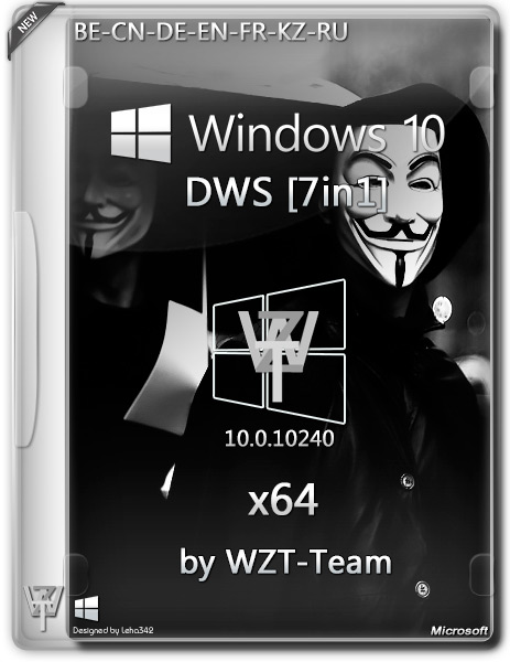 Windows 10 DWS x64 7in1 by WZT-Team (RUS/MULTI/2015) на Развлекательном портале softline2009.ucoz.ru