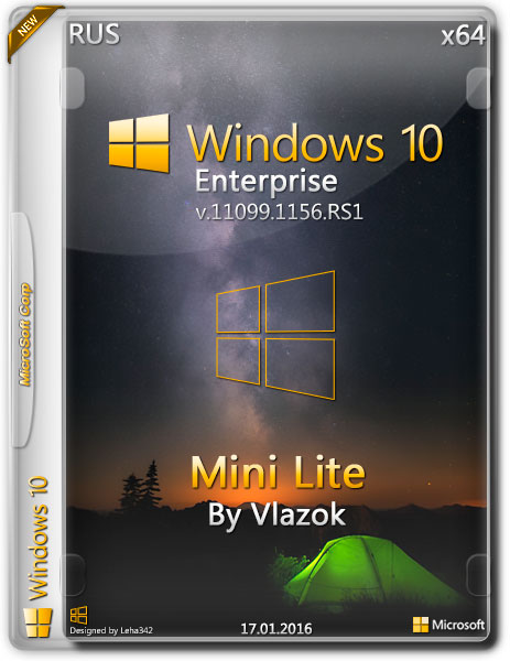 Windows 10 Enterprise x64 Mini Lite 11099.1156.RS1 by Vlazok (RUS/2016) на Развлекательном портале softline2009.ucoz.ru