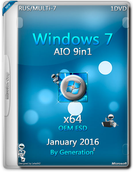 Windows 7 SP1 x64 AIO 9in1 OEM ESD January 2016 by Generation2 (RUS/MULTi-7) на Развлекательном портале softline2009.ucoz.ru
