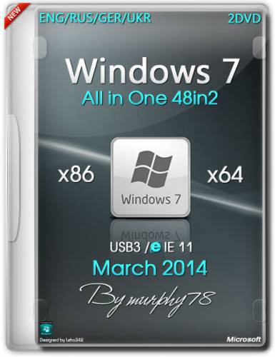 Windows 7 SP1 AIO 48in2 x86/x64 IE11 March2014 (ENG/RUS/GER/UKR) на Развлекательном портале softline2009.ucoz.ru