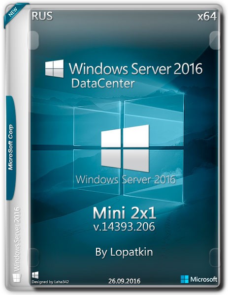 Windows Server 2016 DataCenter x64 v.14393.206 Mini 2x1 (RUS/2016) на Развлекательном портале softline2009.ucoz.ru