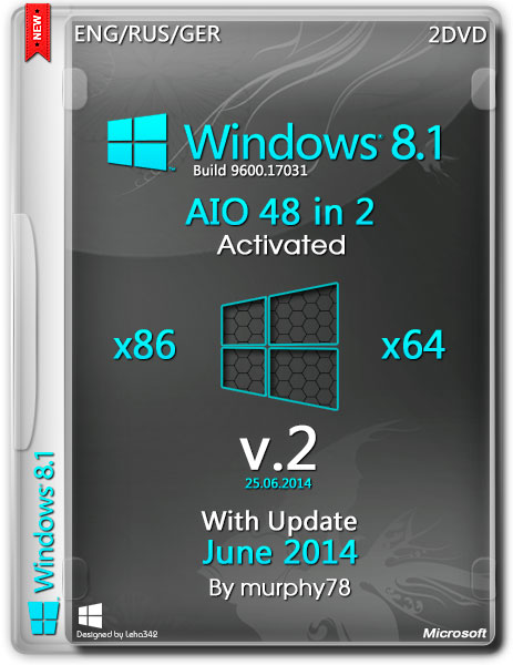Windows 8.1 AIO 48in2 x86/x64 With Update June 2014 v.2 (ENG/RUS/GER) на Развлекательном портале softline2009.ucoz.ru