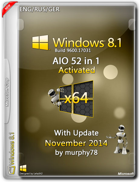 Windows 8.1 AIO 52in1 x64 With Update November 2014 (ENG/RUS/GER) на Развлекательном портале softline2009.ucoz.ru