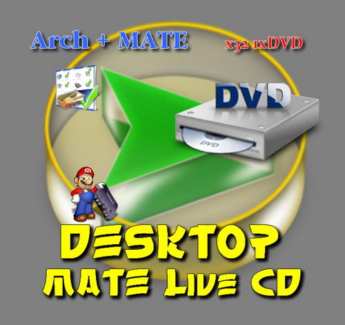 MATE Live CD desktop (Arch + MATE) x32 1xDVD на Развлекательном портале softline2009.ucoz.ru