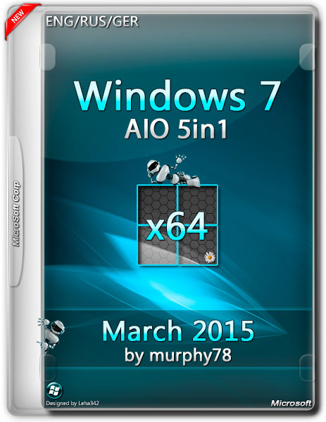 Windows 7 SP1 x64 AIO 5in1 March 2015 by murphy78 (ENG/RUS/GER) на Развлекательном портале softline2009.ucoz.ru