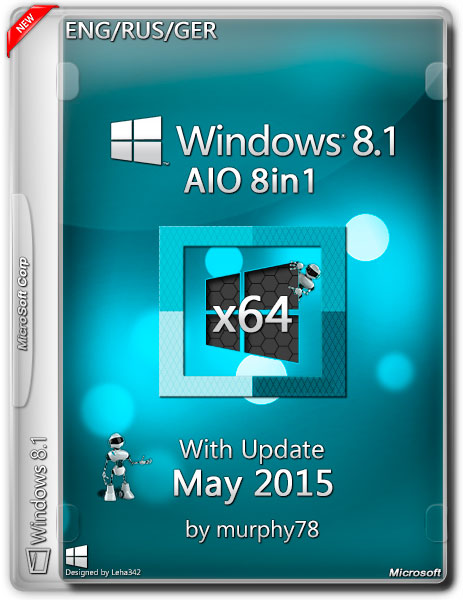Windows 8.1 x64 AIO 8in1 With Update May 2015 by murphy78 (ENG/RUS/GER) на Развлекательном портале softline2009.ucoz.ru
