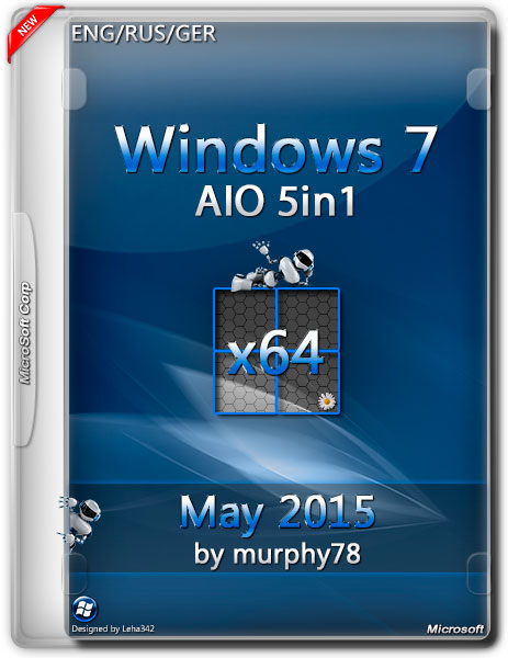 Windows 7 SP1 x64 AIO 5in1 May 2015 by murphy78 (ENG/RUS/GER) на Развлекательном портале softline2009.ucoz.ru