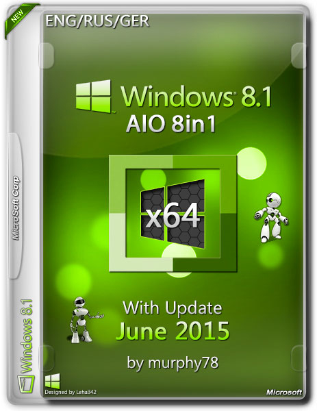 Windows 8.1 x64 AIO 8in1 With Update June 2015 by murphy78 (ENG/RUS/GER) на Развлекательном портале softline2009.ucoz.ru