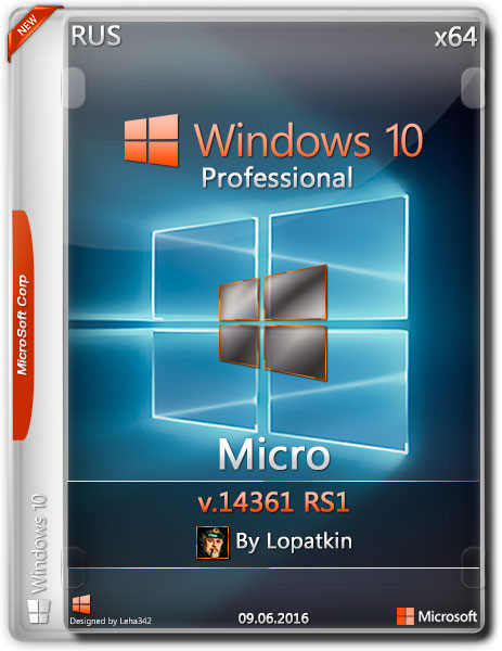 Windows 10 Pro x64 v.14361 RS1 Micro by Lopatkin (RUS/2016) на Развлекательном портале softline2009.ucoz.ru