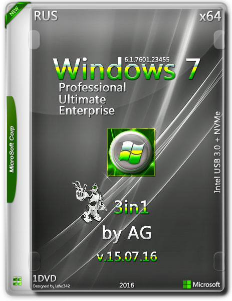 Windows 7 3in1 x64 & Intel USB 3.0 + NVMe by AG v.15.07.16 (RUS/2016) на Развлекательном портале softline2009.ucoz.ru