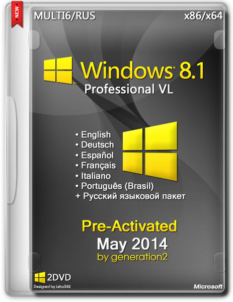 Windows 8.1 Pro VL x86/x64 Pre-Activated May 2014 (MULTI6/ENG/RUS) на Развлекательном портале softline2009.ucoz.ru