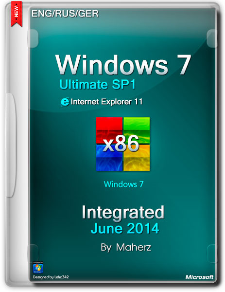 Windows 7 Ultimate SP1 x86 Integrated June 2014 By Maherz (ENG/RUS/GER) на Развлекательном портале softline2009.ucoz.ru