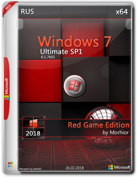 Windows 7 Ultimate SP1 x64 2018 Red Game Edition by Morhior (RUS) на Развлекательном портале softline2009.ucoz.ru