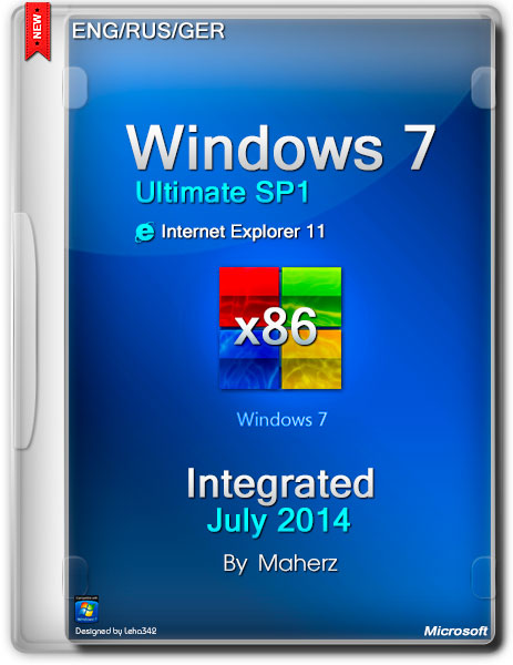 Windows 7 Ultimate SP1 x86 Integrated July 2014 By Maherz (ENG/RUS/GER) на Развлекательном портале softline2009.ucoz.ru