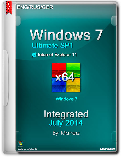 Windows 7 Ultimate SP1 x64 Integrated July 2014 By Maherz (ENG/RUS/GER) на Развлекательном портале softline2009.ucoz.ru