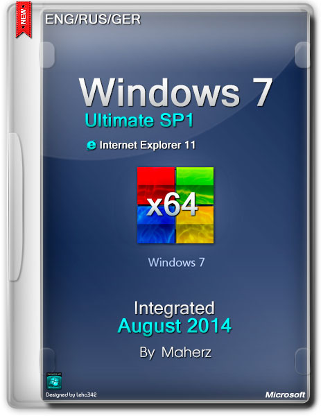 Windows 7 Ultimate SP1 x64 Integrated August 2014 By Maherz (ENG/RUS/GER) на Развлекательном портале softline2009.ucoz.ru