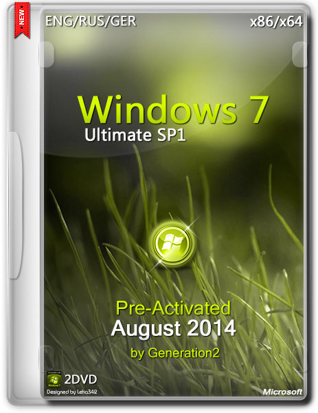 Windows 7 Ultimate SP1 x86/x64 Pre-Activated August 2014 by Generation2 (ENG/RUS/GER) на Развлекательном портале softline2009.ucoz.ru