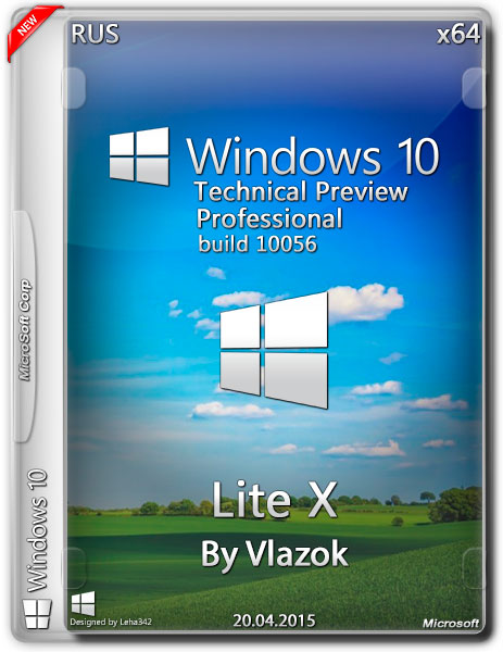 Windows 10 TP Pro x64 10056 Lite X by Vlazok (RUS/2015) на Развлекательном портале softline2009.ucoz.ru