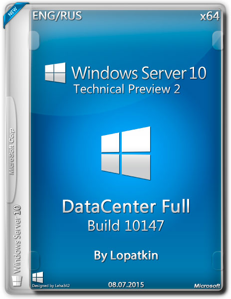 Windows 10 Server DataCenter TP2 x64 v.10147 FULL By Lopatkin (ENG/RUS/2015) на Развлекательном портале softline2009.ucoz.ru