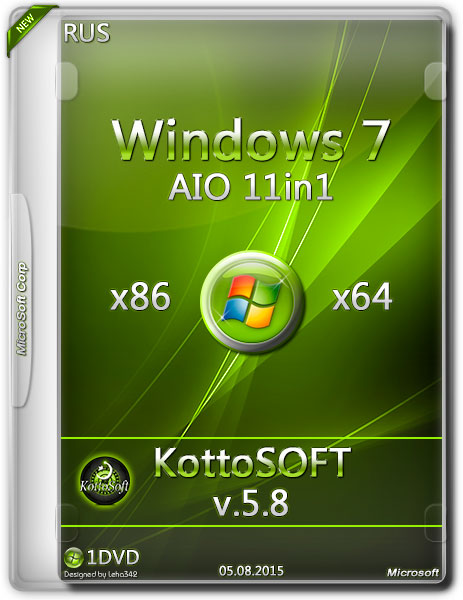 Windows 7 AIO 11in1 x86/x64 KottoSOFT v.5.8 (RUS/2015) на Развлекательном портале softline2009.ucoz.ru